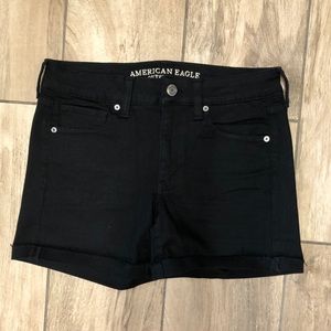 American Eagle black midi shorts size 8